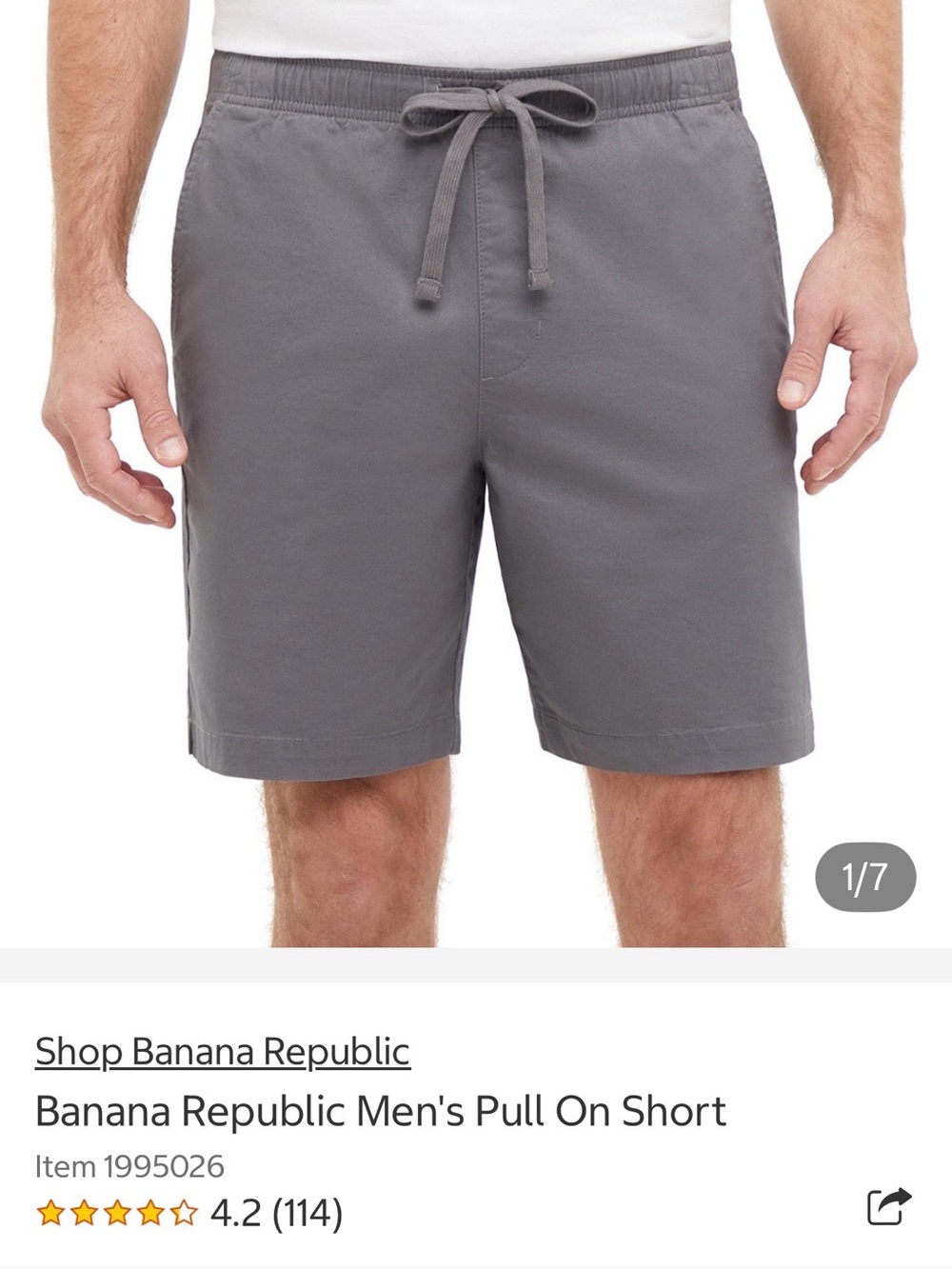 Banana republic men’s pull on shorts